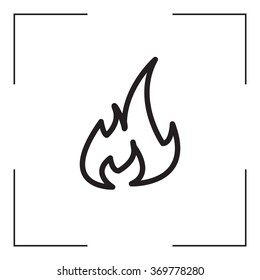Fire flame sign icon. Fire symbol. Stop fire. Escape from fire. Vector
