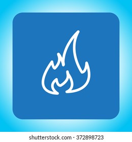 Fire flame sign icon. Fire symbol. Stop fire. Escape from fire. Vector