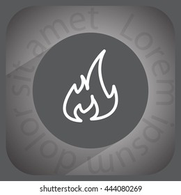 Fire flame sign icon. Fire symbol. Stop fire. Escape from fire. Vector