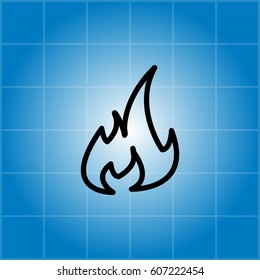 Fire flame sign icon. vector illustration