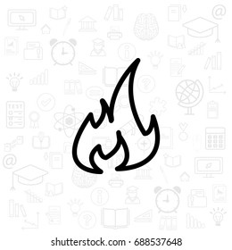 Fire flame sign icon. vector illustration