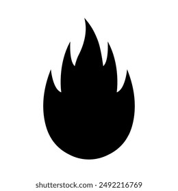 Fire Flame Sign Symbol. Vector Illustration Isolated on White Background. 