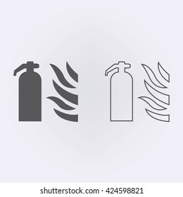 Fire flame sign. Vector illustration