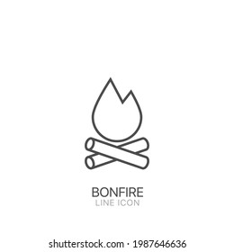 Silueta de llama de fuego. Icono simple. elemento vector de diseño de aplicaciones móviles y página de sitio Web. Icono de vector de contorno. Signo de línea. Trazo editable