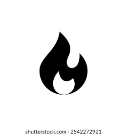 fire, flame simple icon vector design
