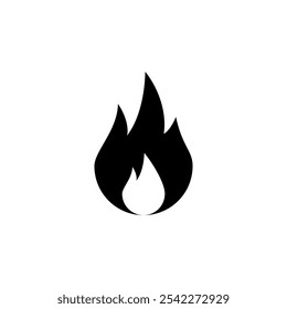 fire, flame simple icon vector design