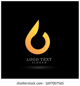 Fire & Flame Simple Logo. Symbol & Icon Vector Template.