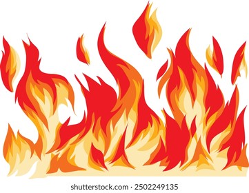 Fire flame simple vector editable and usable for various thing
