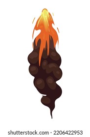 fire flame and smoke icon