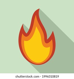Brandflammensymbol. Flache Illustration von Brandflamme, Vektorsymbol für Webdesign