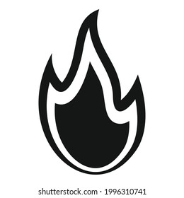 Fire flame smoke icon. Simple illustration of Fire flame smoke vector icon for web design isolated on white background