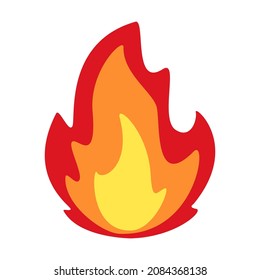 Fire flame sticker vector illustration for social media and web icon