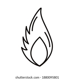 fire flame style line icon vector illustration design