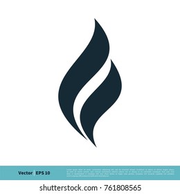 Fire Flame Swoosh Icon Vector Logo Template Illustration Design. Vector EPS 10.