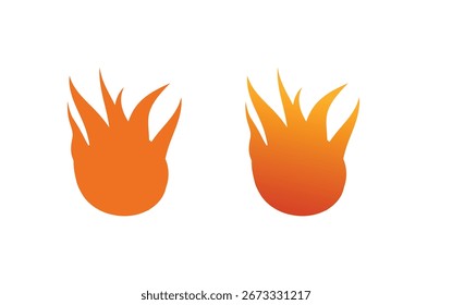 Fire flame symbol design template. illustration of fire icon.