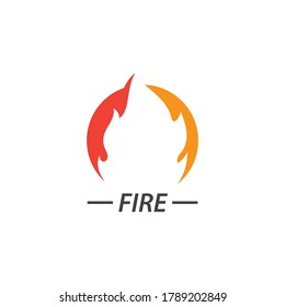 Fire flame symbol illustration template vector