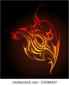 Fire flame tattoo