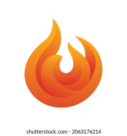 Design-Element für das Logo von Feuerflammvorlage. Ikone bunter Design. Trendlogobrand.