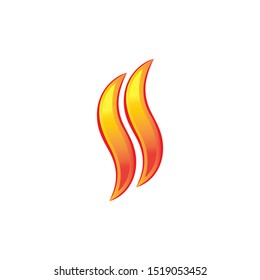 Fire flame Template vector icon Oil, gas and energy logo concept
