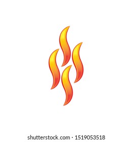 Fire flame Template vector icon Oil, gas and energy logo concept
