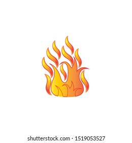 Fire flame Template vector icon Oil, gas and energy logo concept
