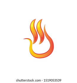 Fire flame Template vector icon Oil, gas and energy logo concept

