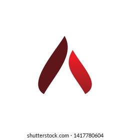 Fire Flame Triangle Logo Design