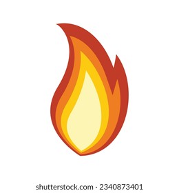 Fire flame tribal icon. Flat illustration of Fire flame tribal vector icon for web design isolated