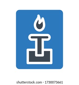fire flame vector glyph color icon 