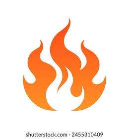 Fire flame vector hot icon. Fire abstract bonfire flammable background flame icon