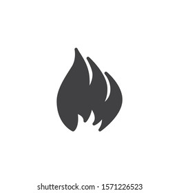 Fire flame vector icon. Bonfire filled flat sign for mobile concept and web design. Hot flaming glyph icon. Symbol, logo illustration. Vector graphics