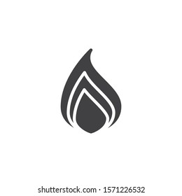 Fire flame vector icon. Bonfire filled flat sign for mobile concept and web design. Hot flaming glyph icon. Symbol, logo illustration. Vector graphics