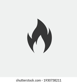 fire flame vector icon burning