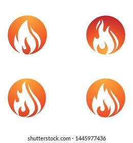 fire flame vector icon design illustration