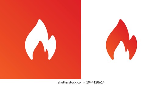 Feuer, Flamme, Vektorsymbol.