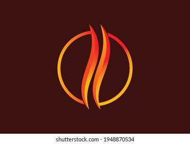 Fire flame vector Icon illustration design template