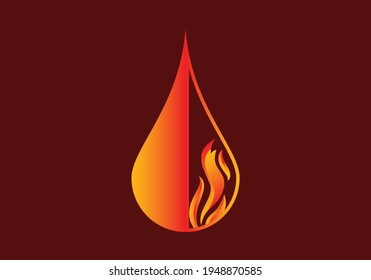 Fire flame vector Icon illustration design template