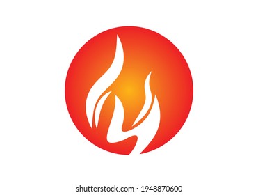 Fire flame vector Icon illustration design template