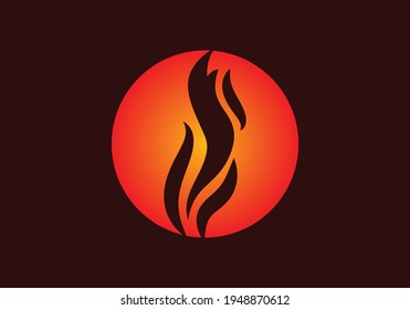 Brandflamme, Vektorgrafik-Design-Vorlage