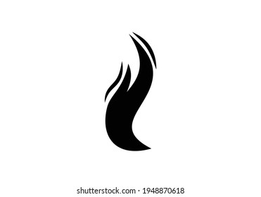 Plantilla de diseño de ilustración de icono de vector de llama de fuego