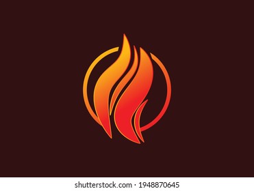 Fire flame vector Icon illustration design template