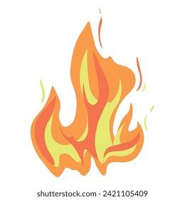 Fire flame vector icon. Fire silhouette illustration. 