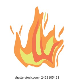 Fire flame vector icon. Fire silhouette illustration. 