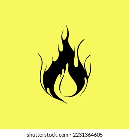 Feuerflamme, Vektorsymbol. Feuerflamme, Vektorsymbol. Symbol für Geist und Leben