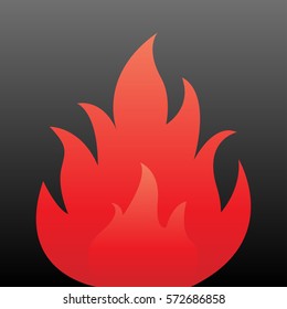 Fire flame. Vector illustration.