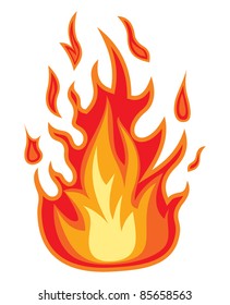 Fire flame. Vector illustration