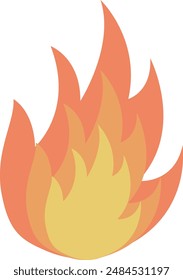 Vektorillustration der Flamme. Lagerfeuer-Symbol