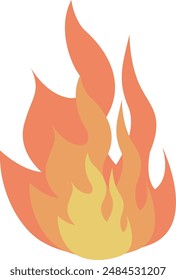 Fire flame vector illustration. Bonfire icon