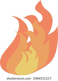 Fire flame vector illustration. Bonfire icon