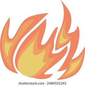 Fire flame vector illustration. Bonfire icon